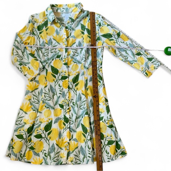 Martha Stewart Collection Lemon Print Dress Sz Small - Picture 7 of 7